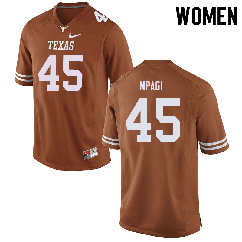 Women #45 Peter Mpagi Texas Longhorns College Football Jerseys Sale-Orange